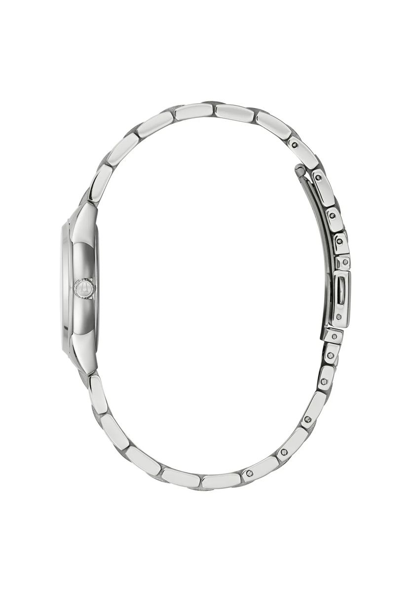 Edelstahluhr mit Diamant-Akzenten
