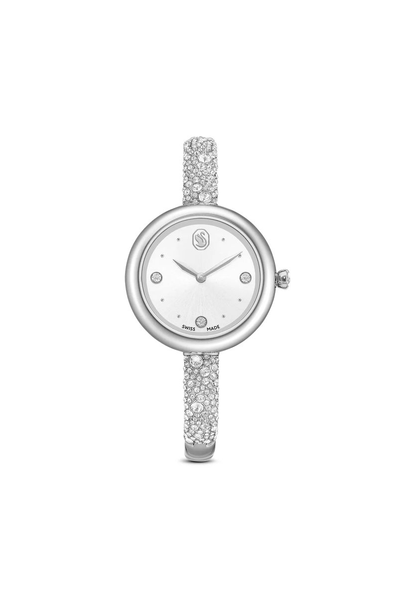 Elegante Kristall-Armreif-Uhr