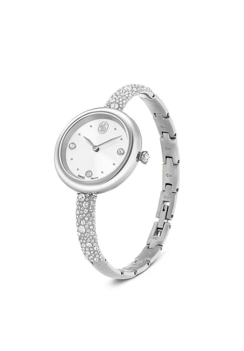 Elegante Kristall-Armreif-Uhr