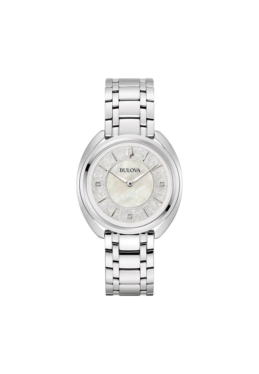 Elegante Diamantuhr mit Perlmutt
