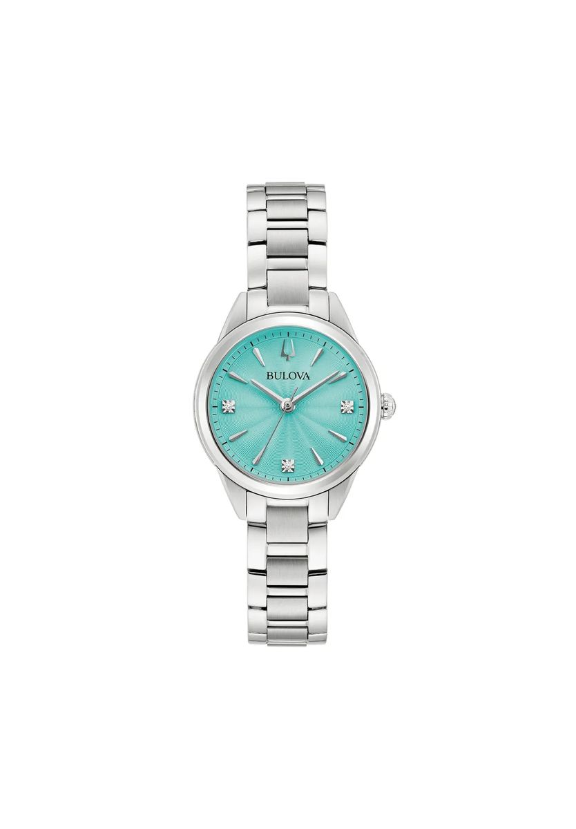 Elegante Edelstahluhr mit Diamantakzenten