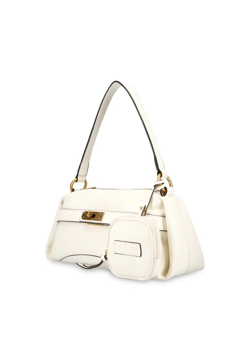 Elegante Leder-Baguette-Tasche mit Beutel