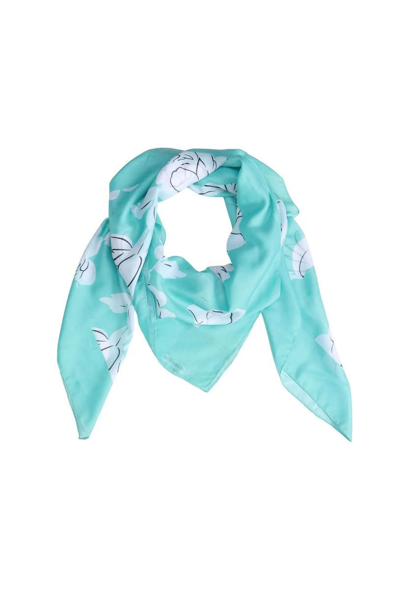 Quadratischer Schal mit Blumenmuster