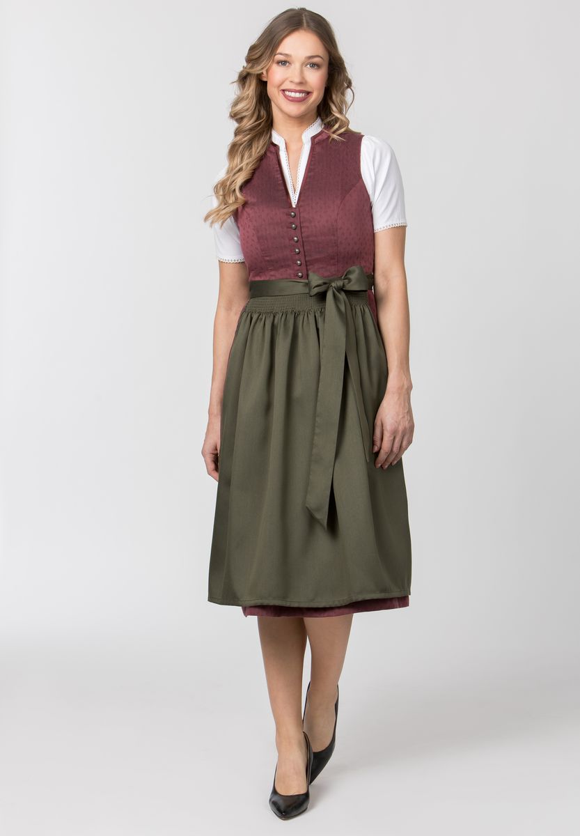 Elegantes Midi-Dirndl mit Samtbesatz