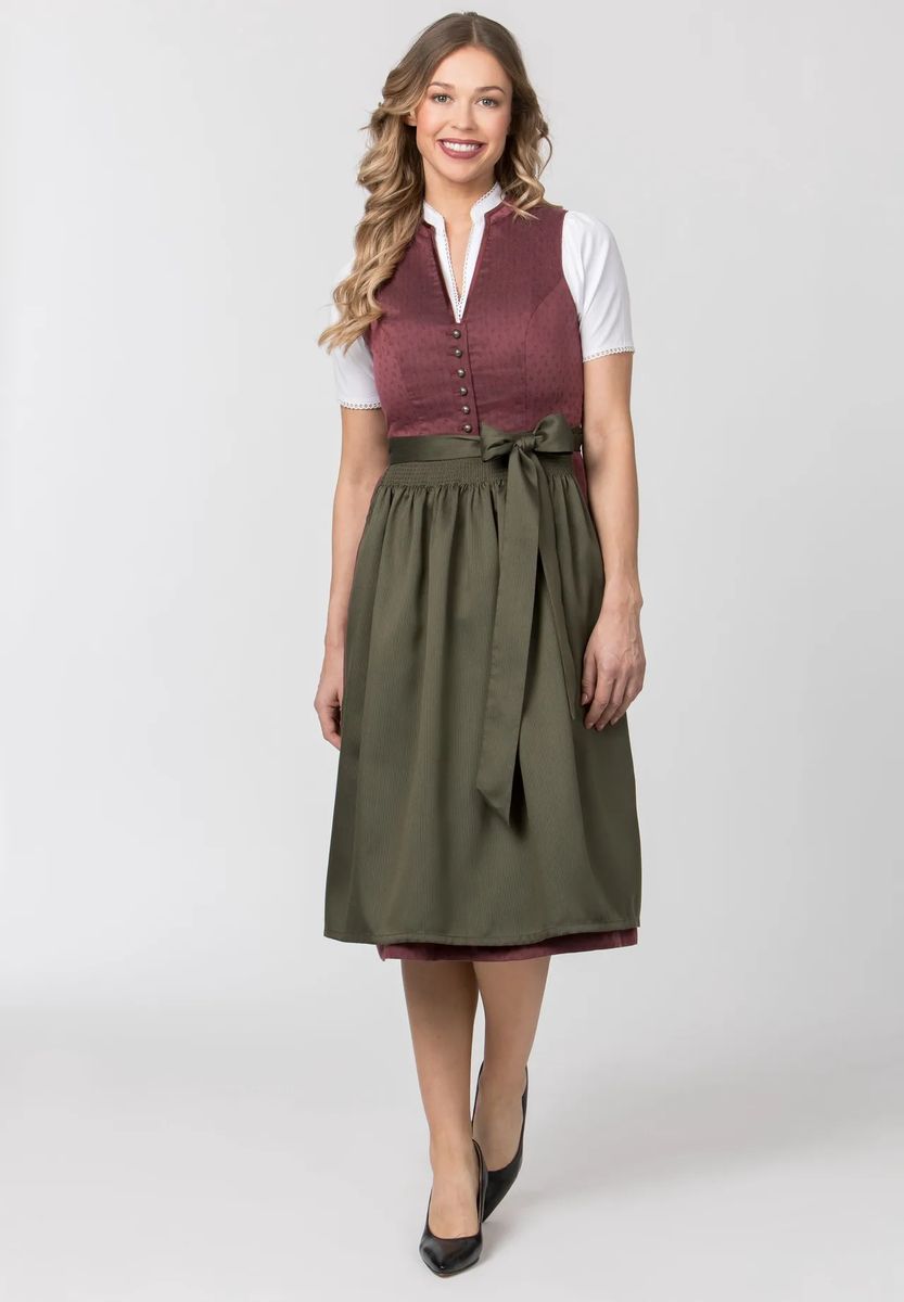 Elegantes Midi-Dirndl mit Samtbesatz