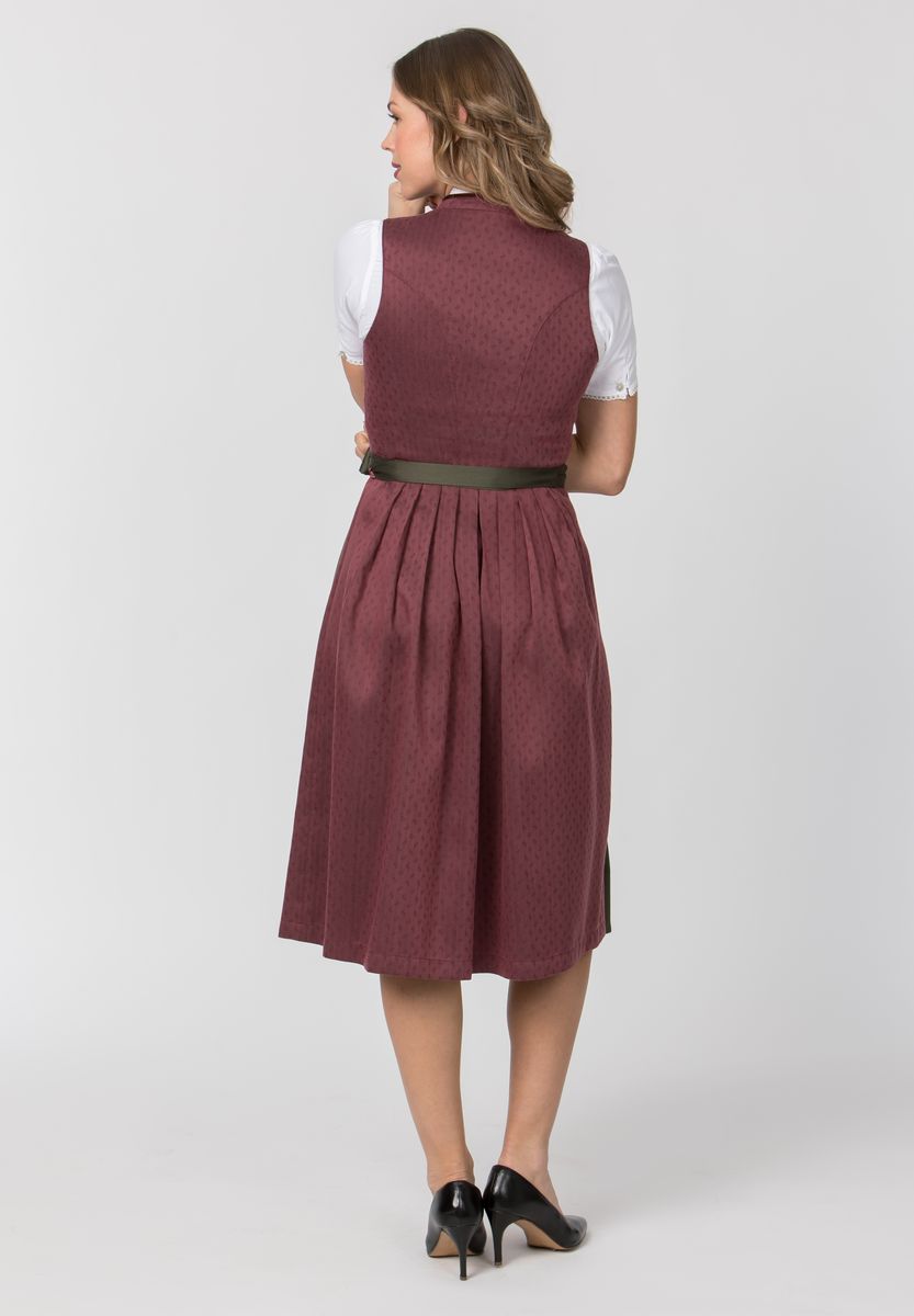 Elegantes Midi-Dirndl mit Samtbesatz