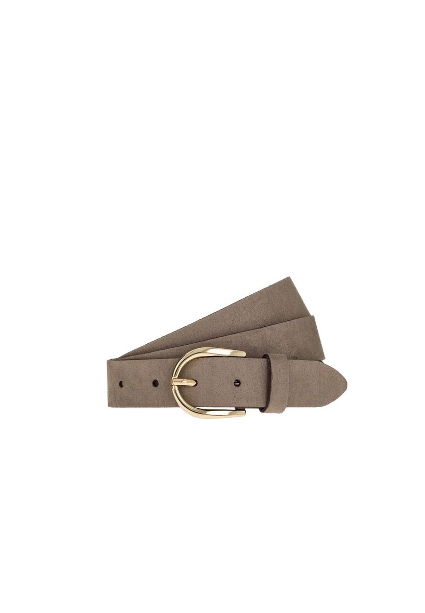 Eleganter Wildledergürtel mit goldener Schnalle