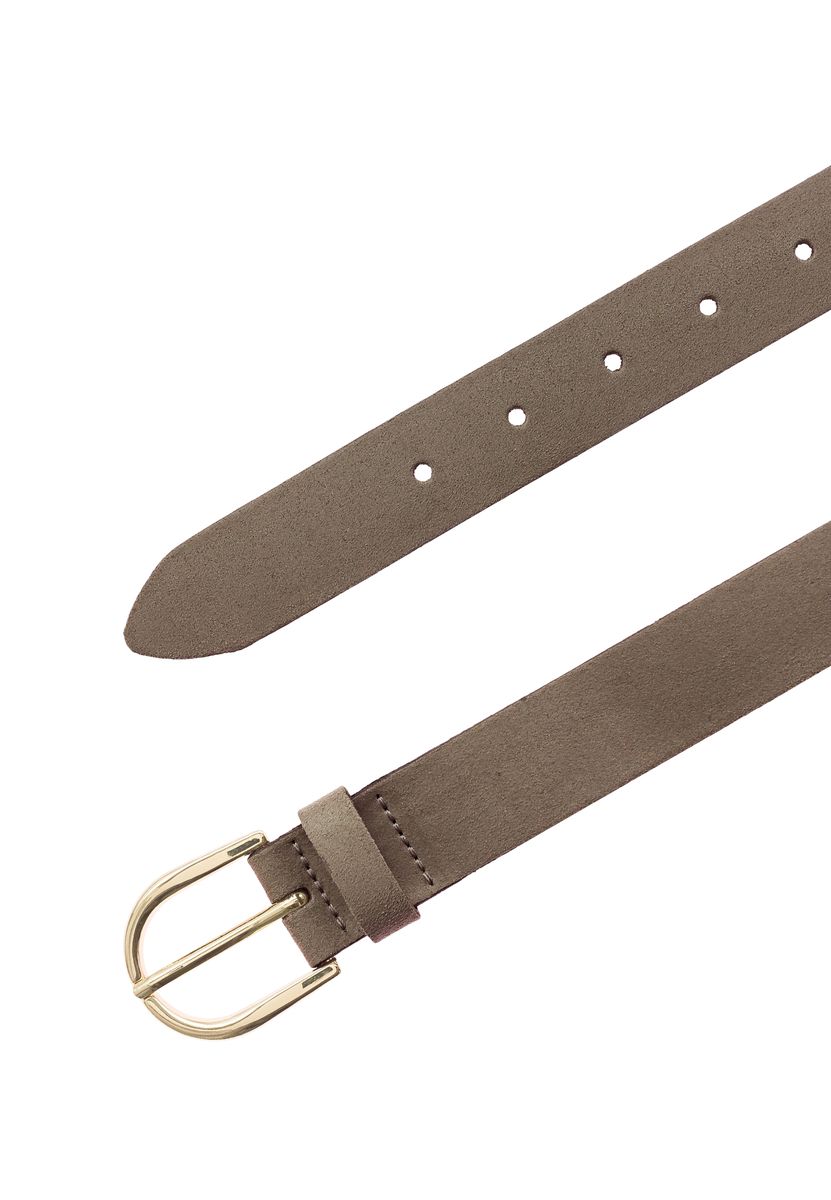 Eleganter Wildledergürtel mit goldener Schnalle