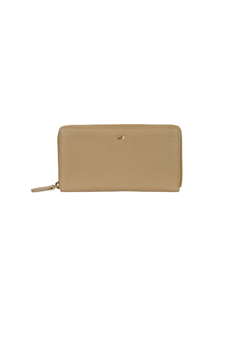 Elegante Langbörse aus genarbtem Leder