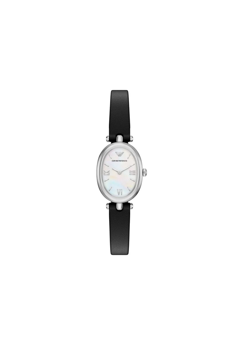 Elegante ovale Perlmutt-Armbanduhr