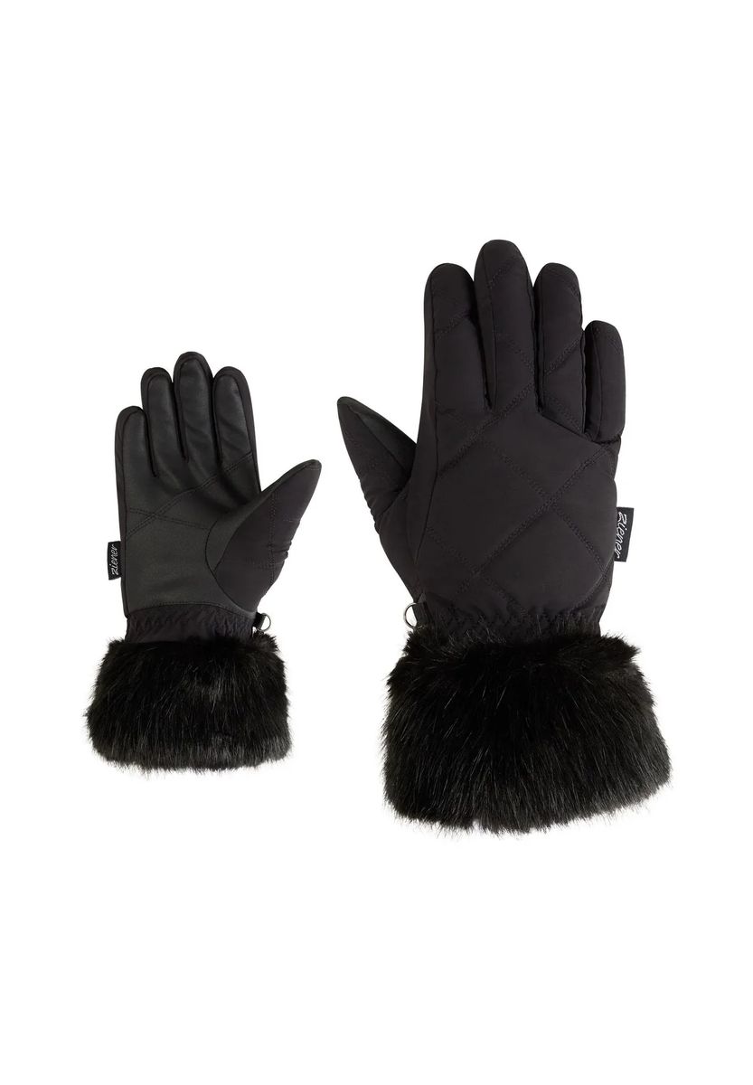 Winterhandschuhe mit Kunstpelzbesatz
