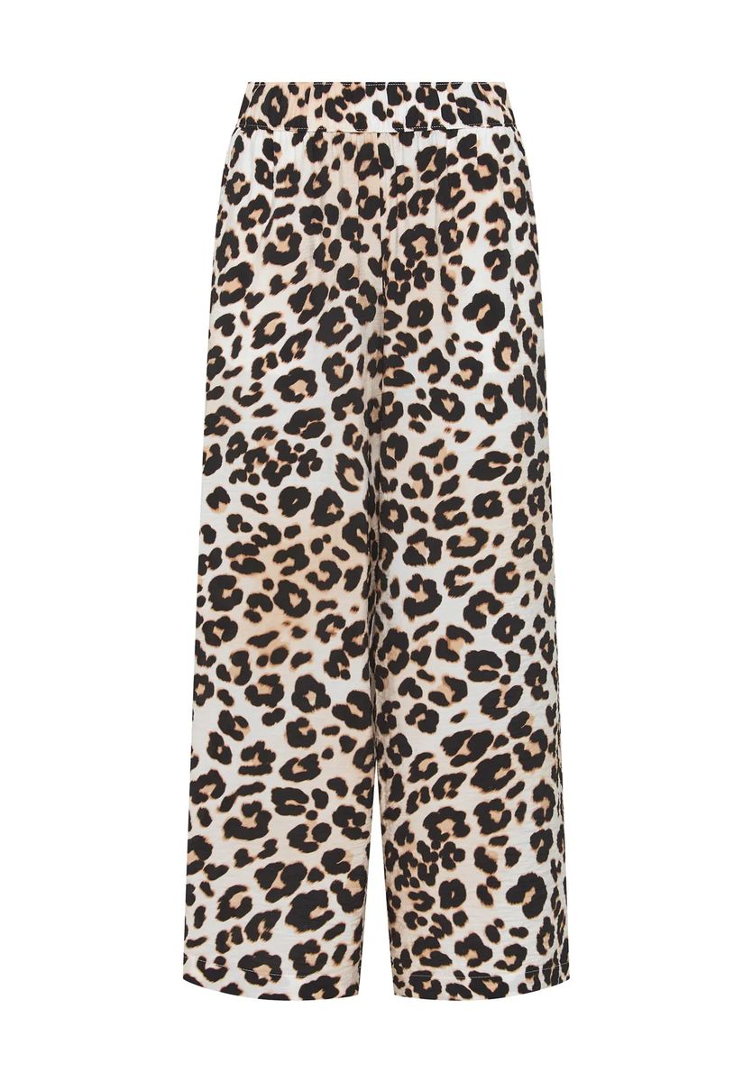 Weite Hose mit Leopardenmuster