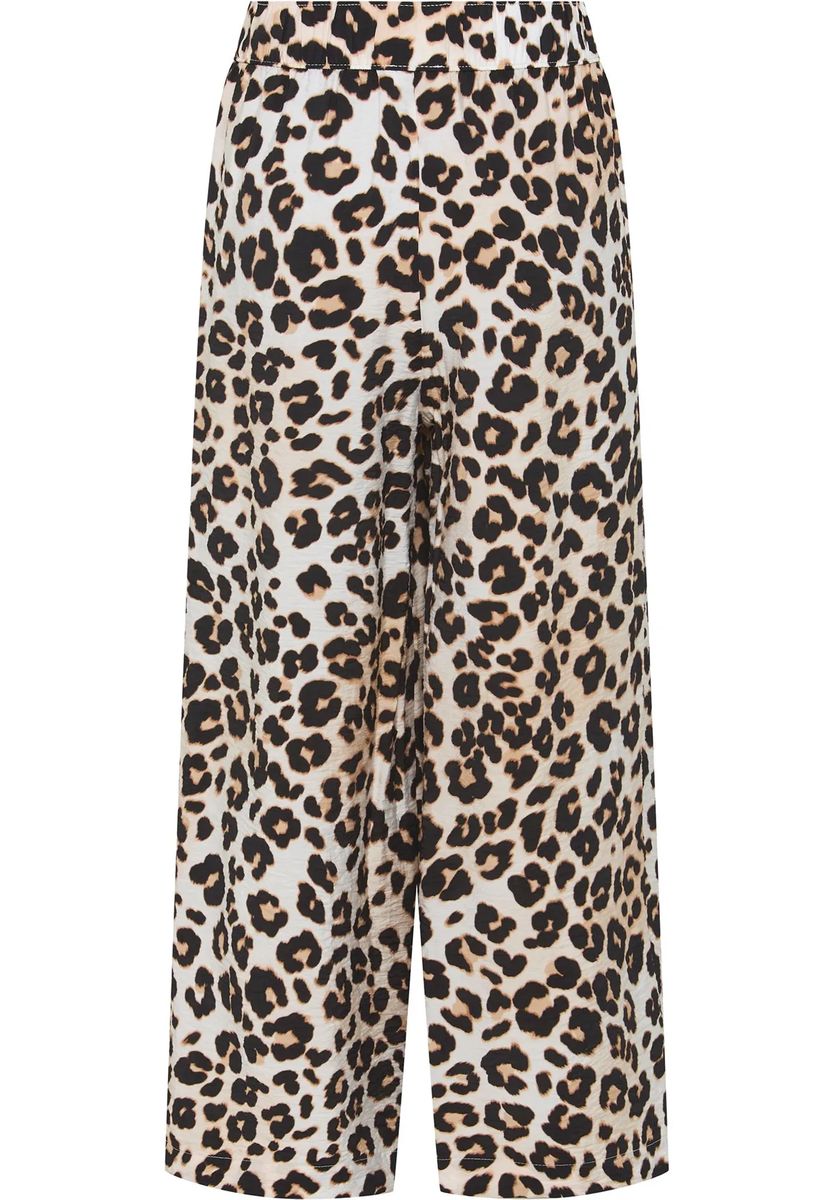 Weite Hose mit Leopardenmuster
