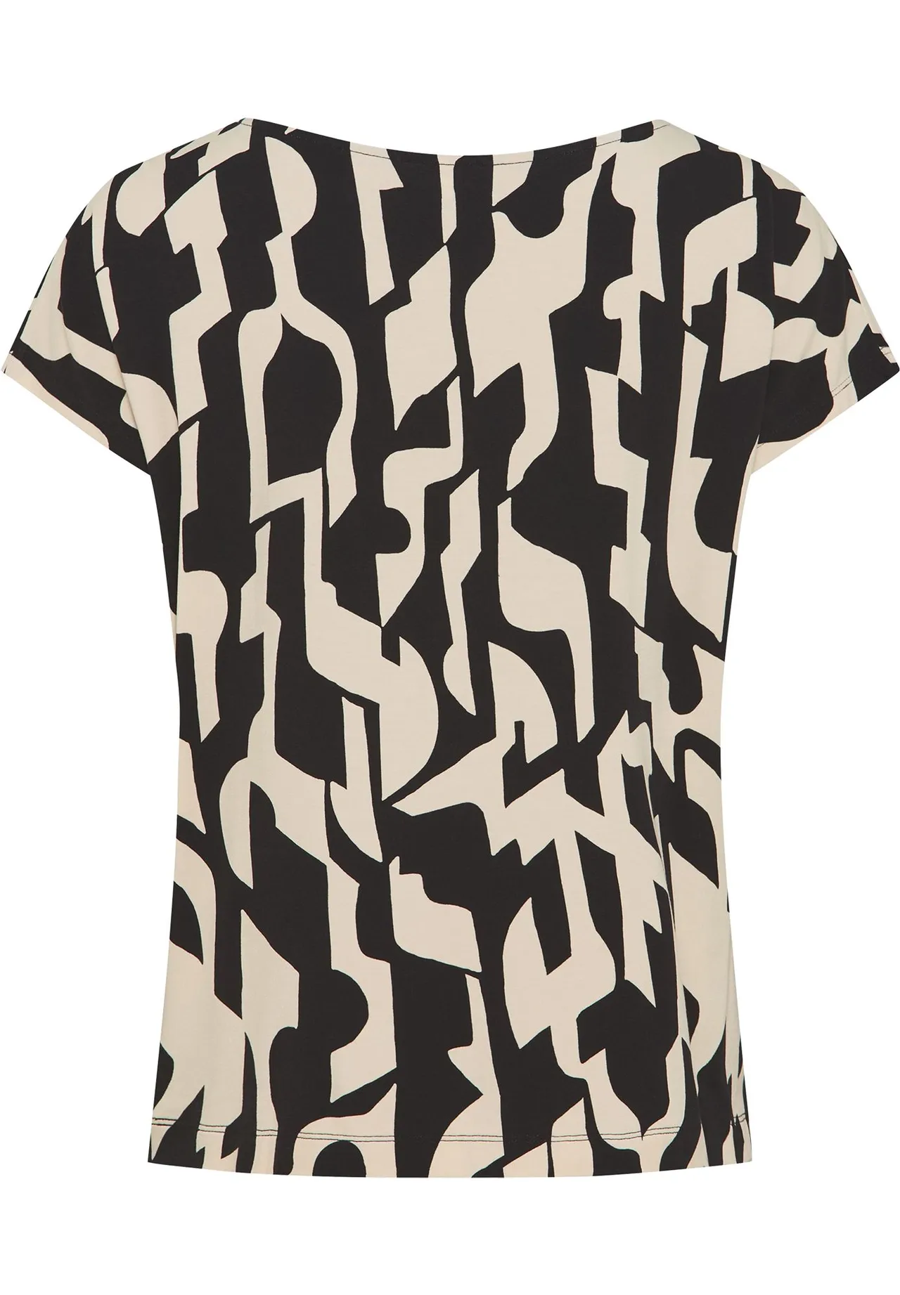Jersey-Top mit abstraktem Grafikprint