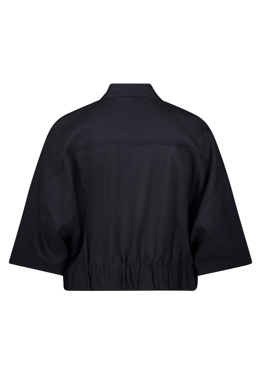 Kastige Kurzjacke mit Reißverschluss