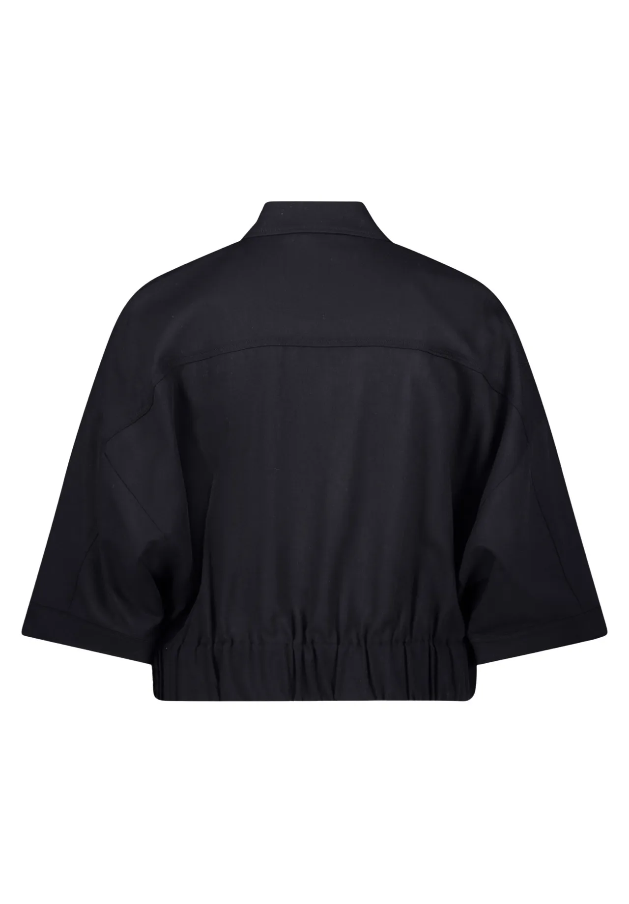 Kastige Kurzjacke mit Reißverschluss
