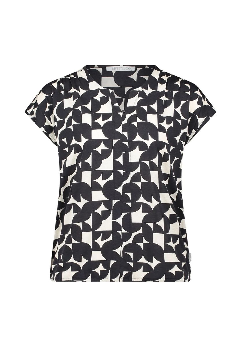 Blusenshirt mit grafischem Muster