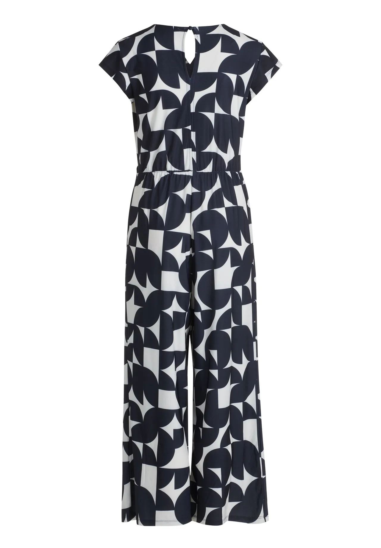 Wickel-Jumpsuit mit geometrischem Print
