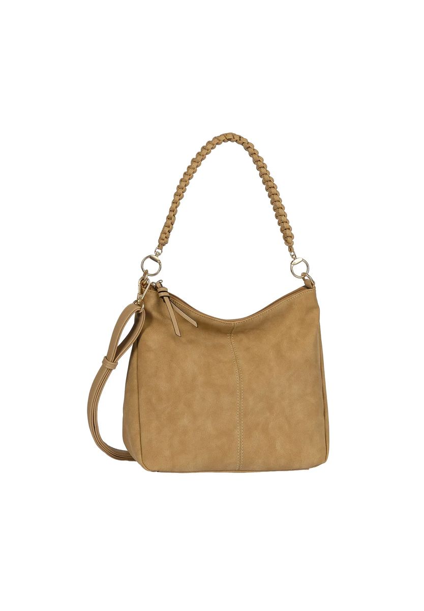 Beuteltasche mit geflochtenem Henkel