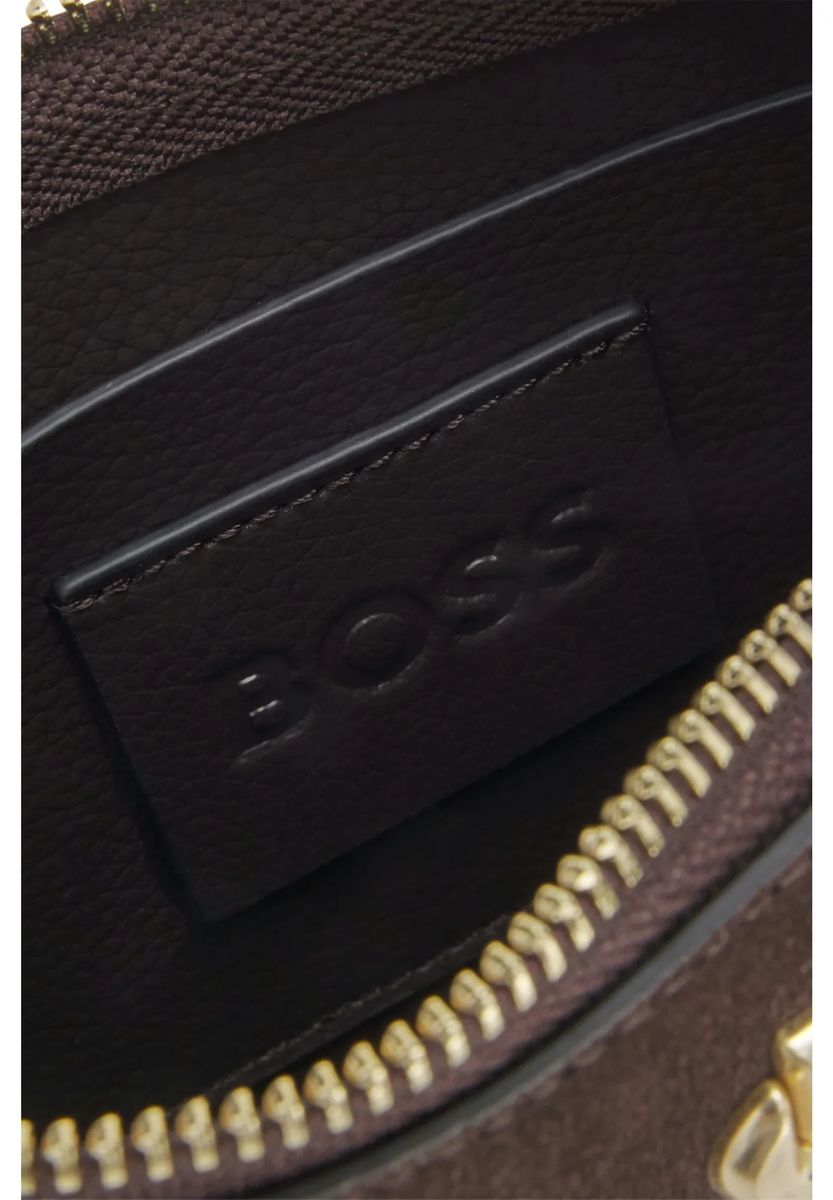 Elegante Monogramm-Schultertasche aus Veloursleder