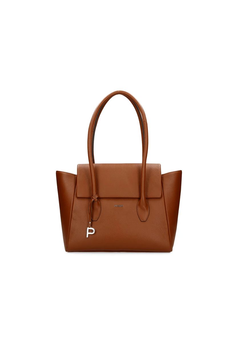 Eleganter strukturierter Leder-Shopper
