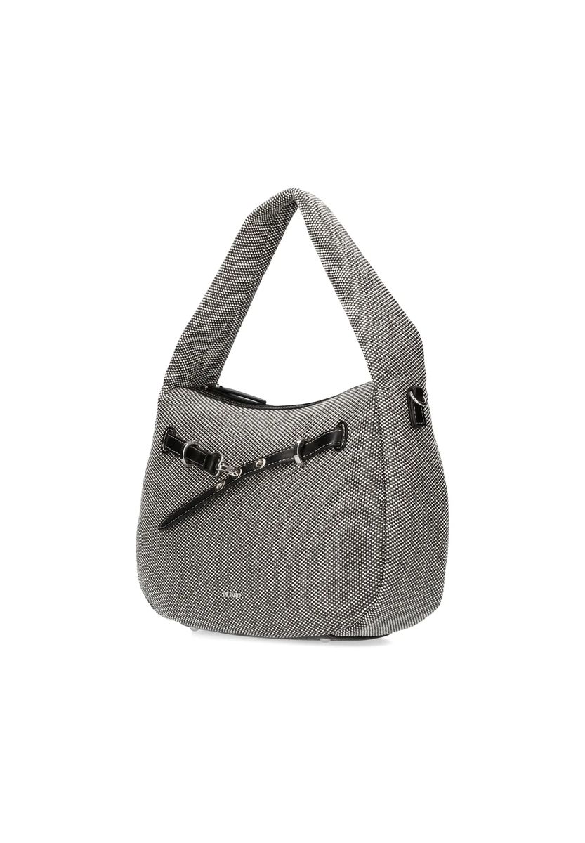 Strukturierte Schultertasche mit Ösenriemen
