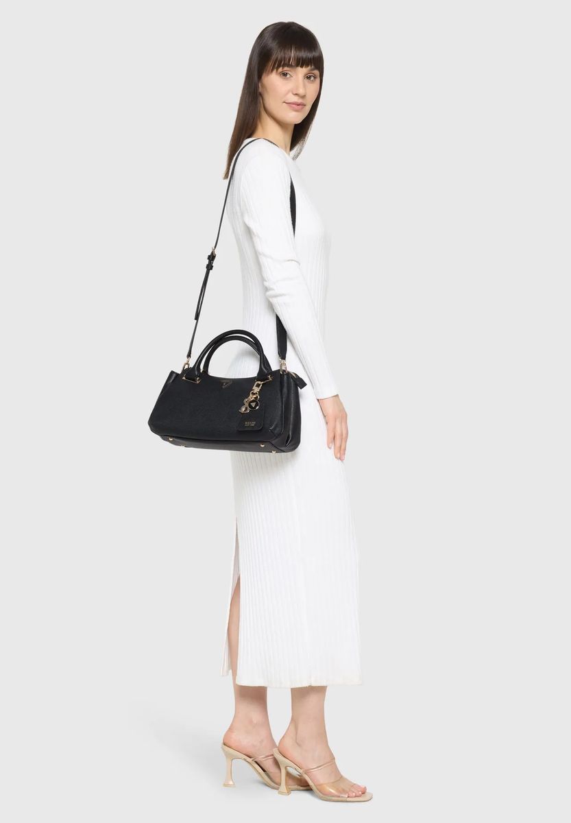 Satchel-Tasche aus strukturiertem Kunstleder