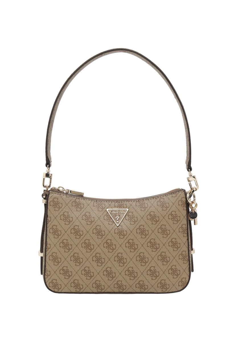 Schultertasche mit Monogramm-Print
