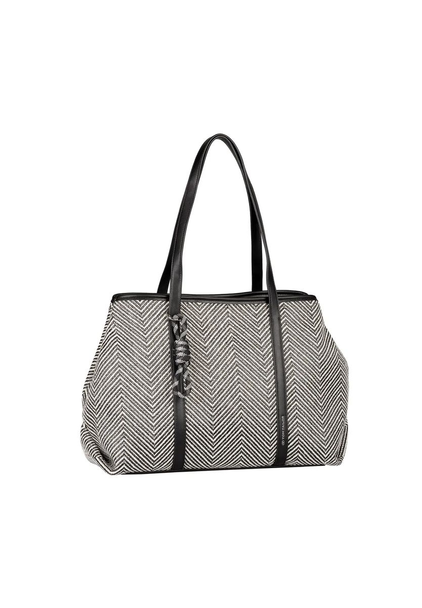 Gewebte Shopper-Tasche mit Zickzack-Muster