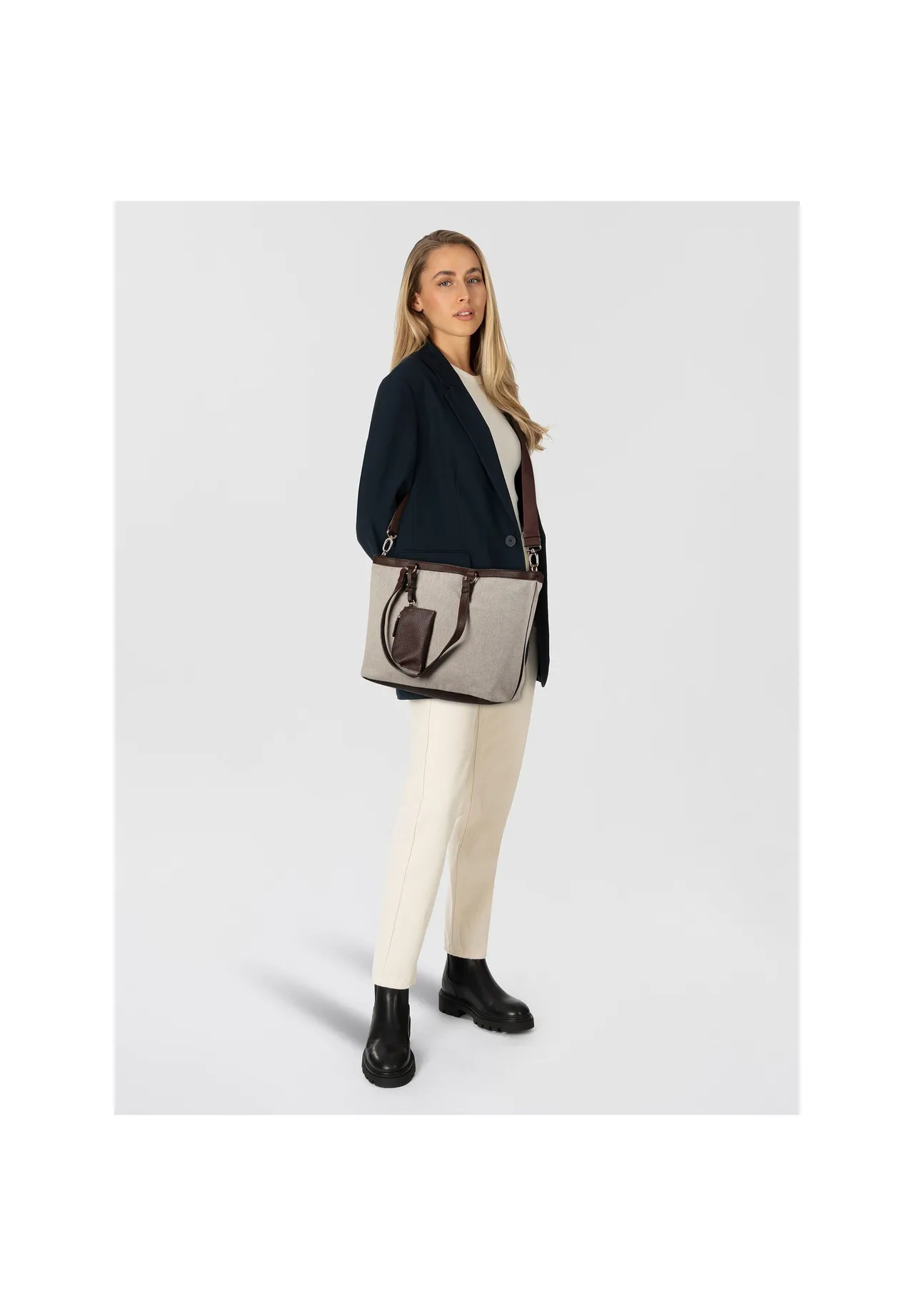 Eleganter Shopper in Canvas-Optik