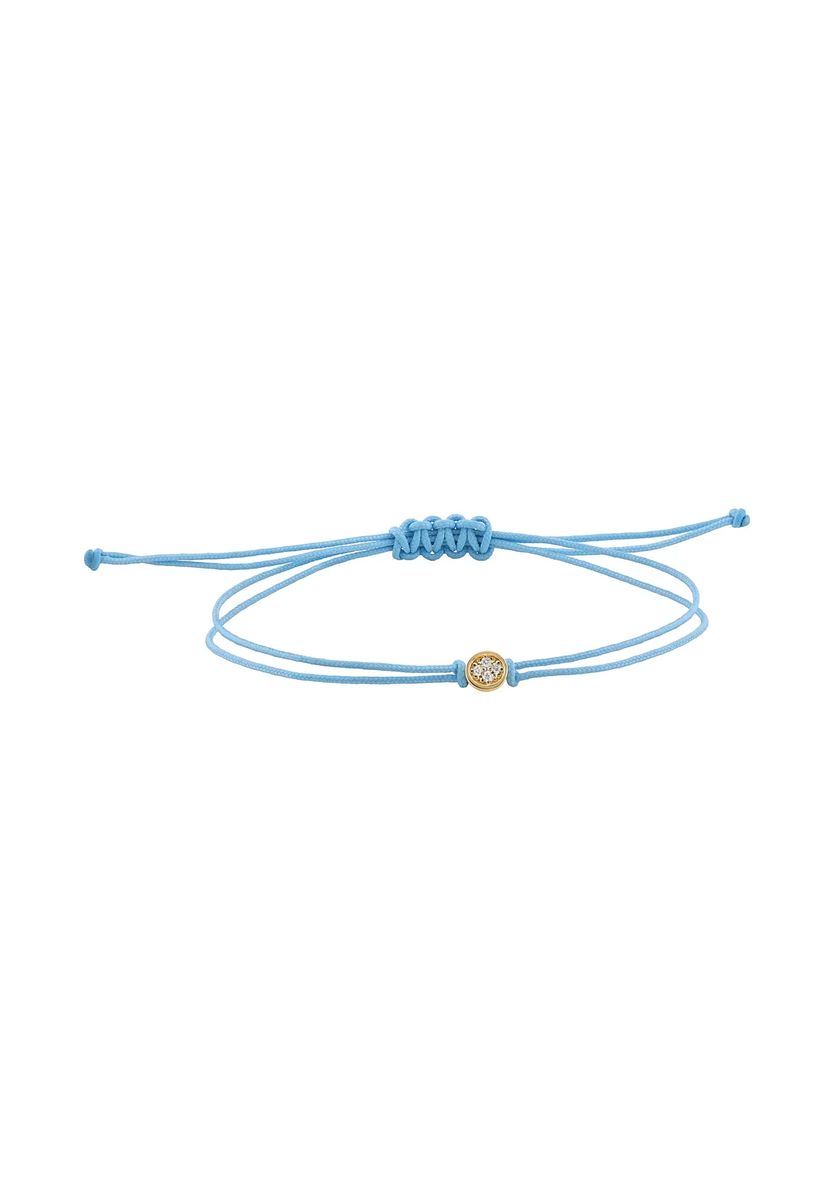 Minimalistisches Kordelarmband mit Goldanhänger