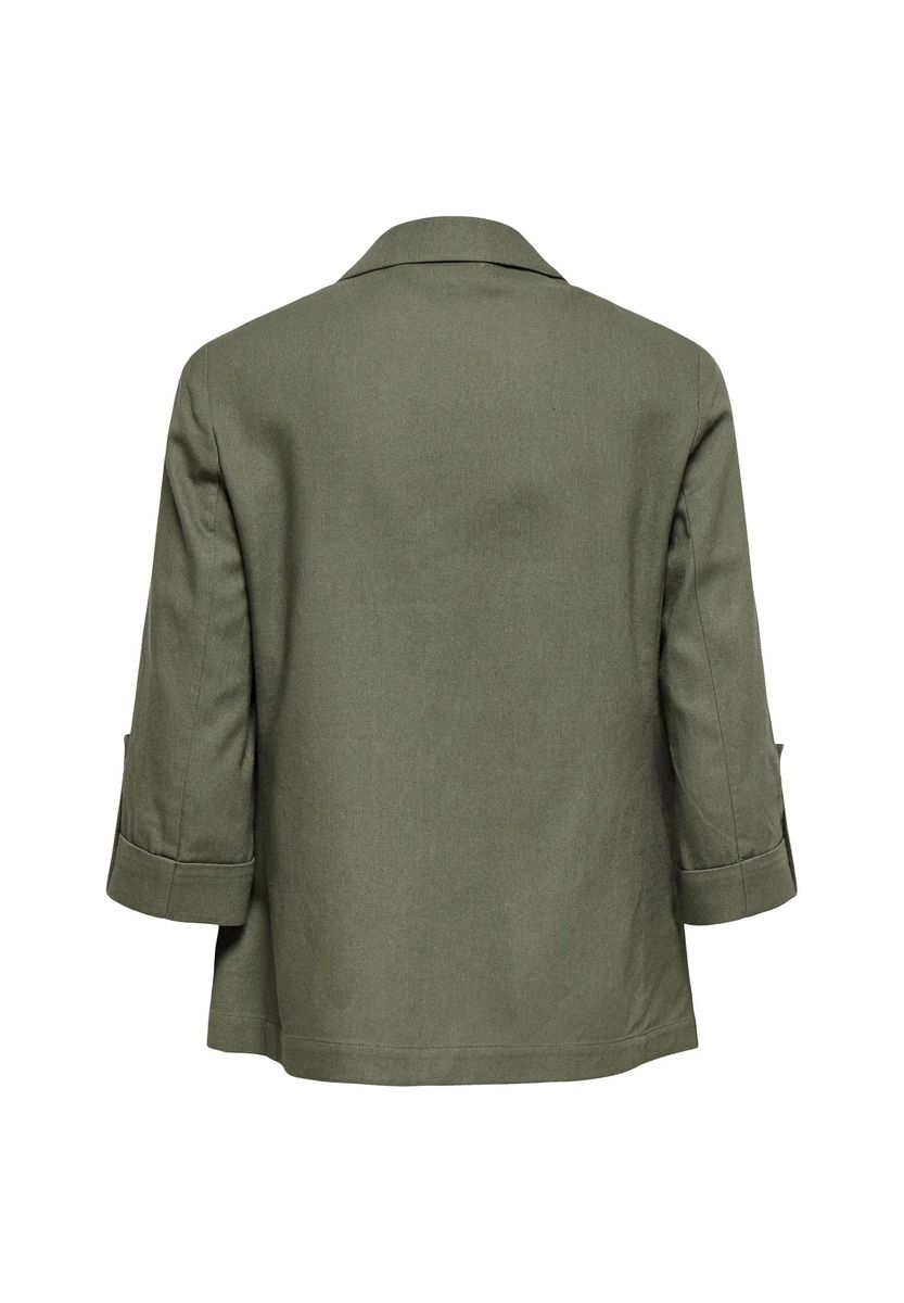 Lockerer Leinenmix-Blazer mit Reverskragen