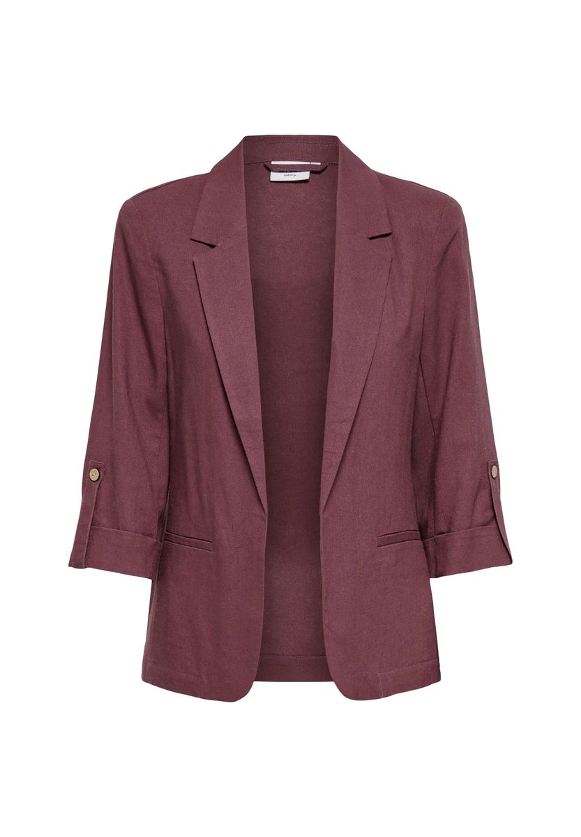 Blazer aus Leinenmix mit offener Front