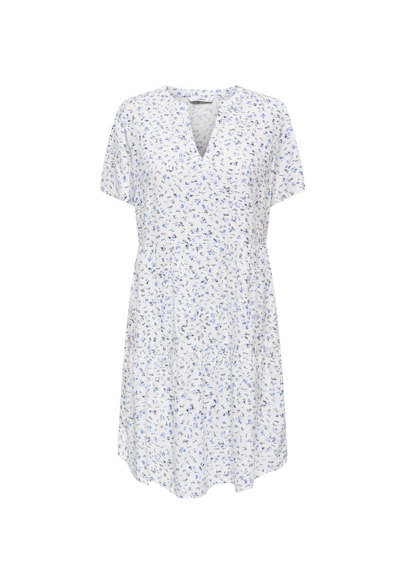 Gestuftes Mini-Kleid mit Blumenmuster