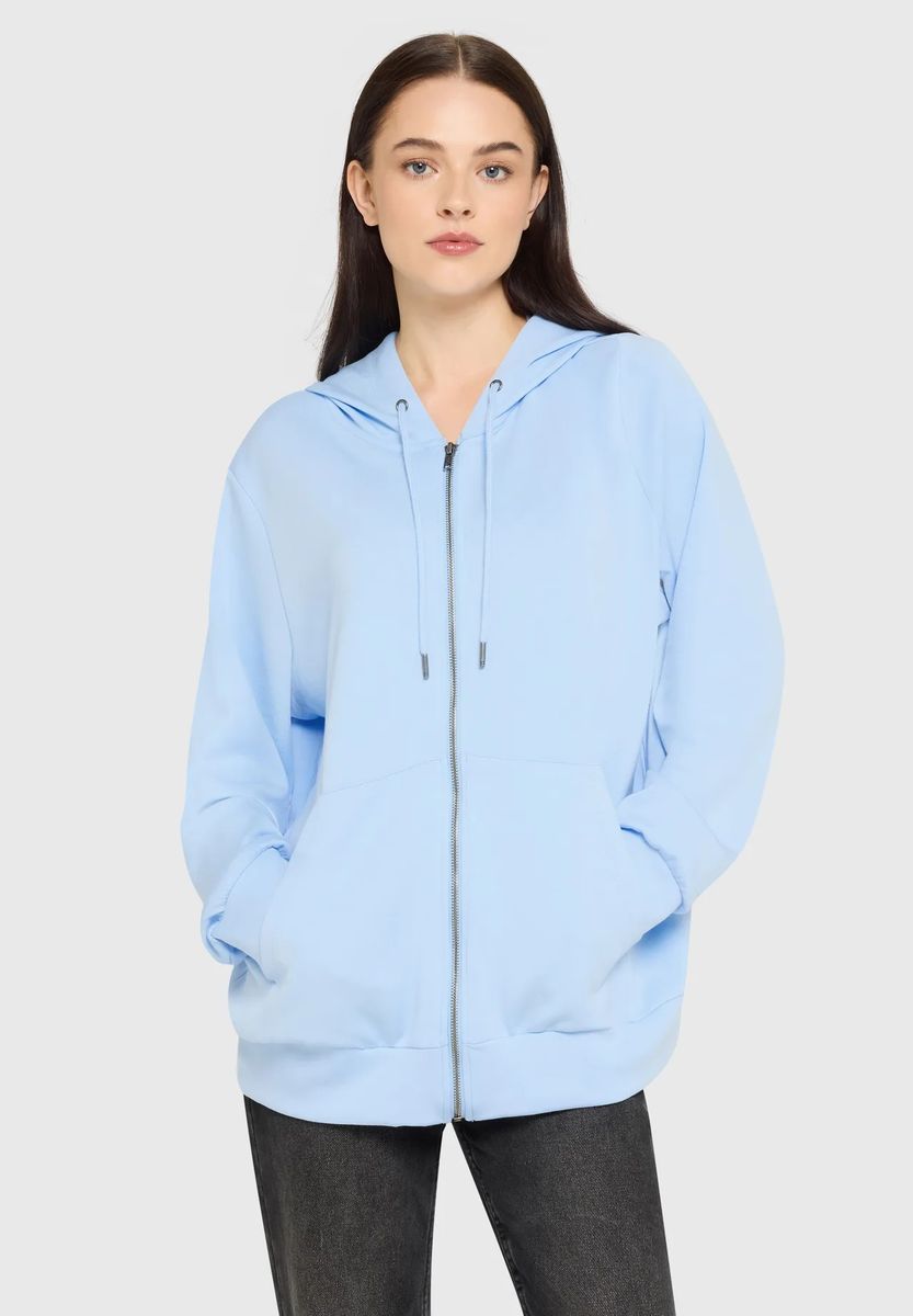 Weiche Zip-Sweatjacke aus Modal-Mix