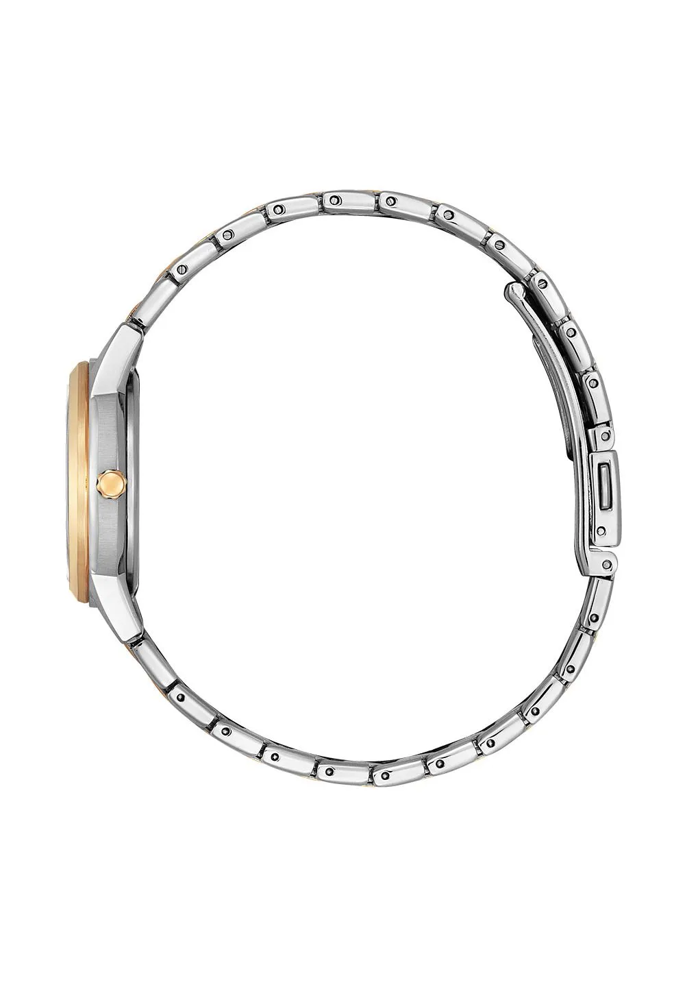 Elegante Bicolor Eco-Drive Armbanduhr