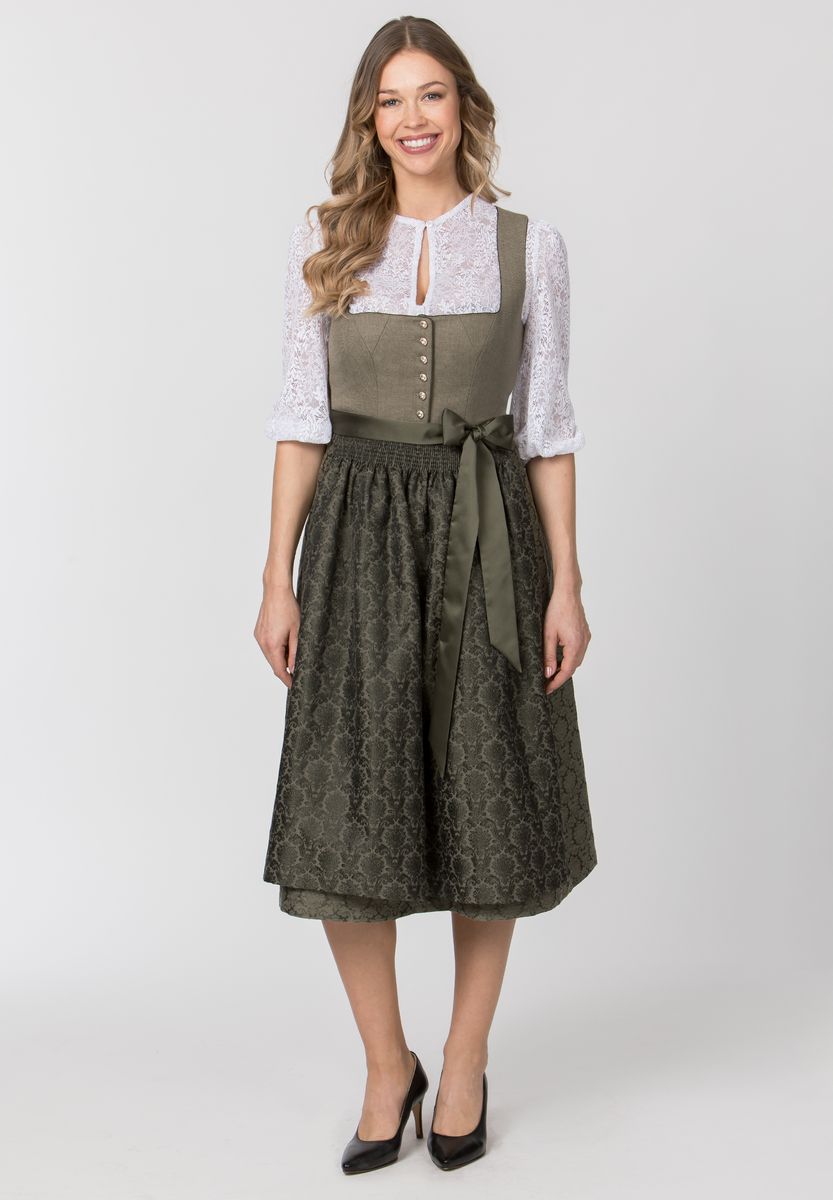 Elegantes Jacquard Midi Dirndl