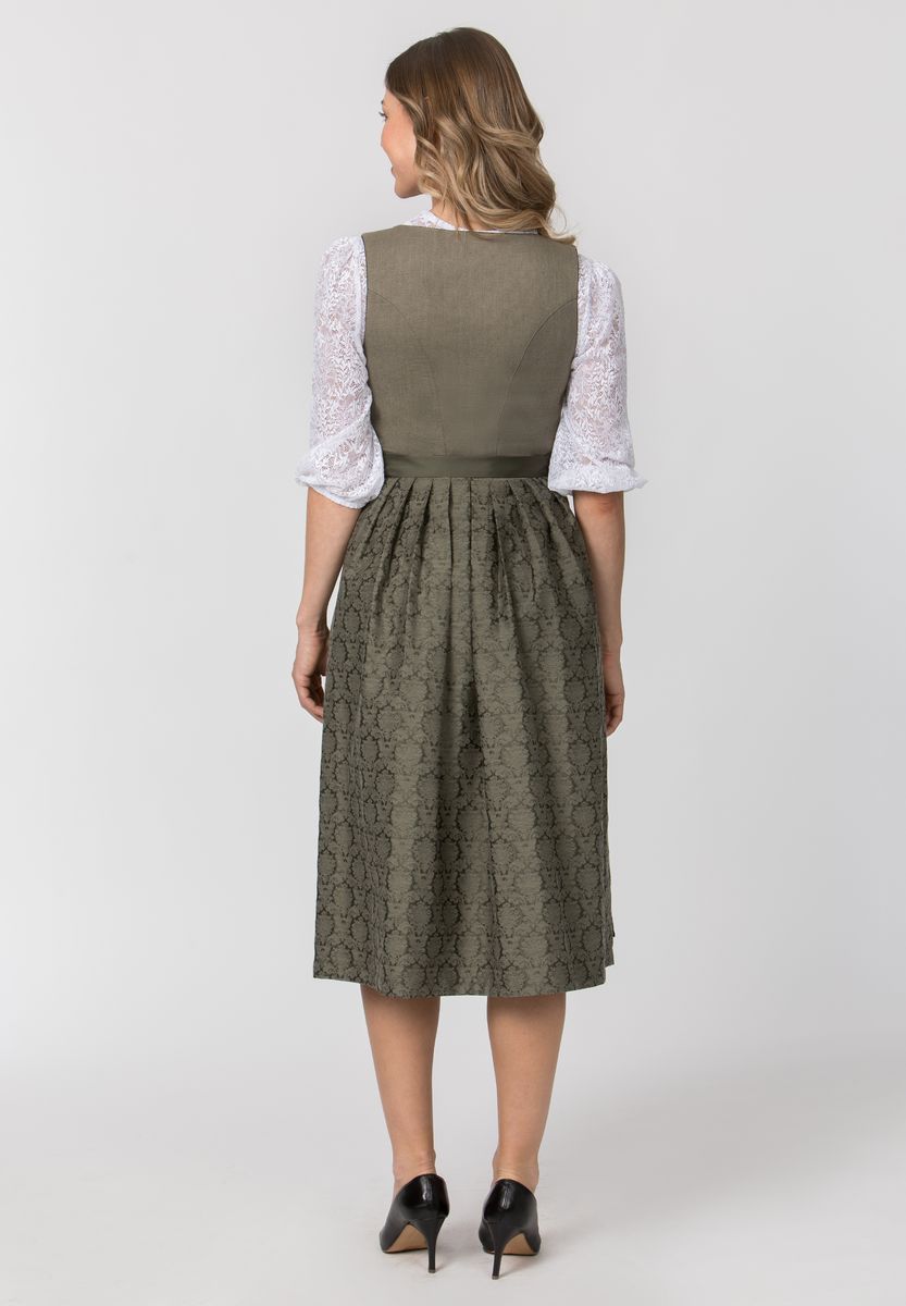 Elegantes Jacquard Midi Dirndl