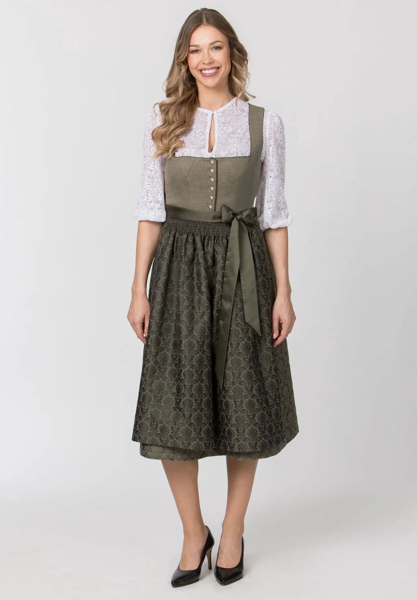 Elegantes Jacquard Midi Dirndl
