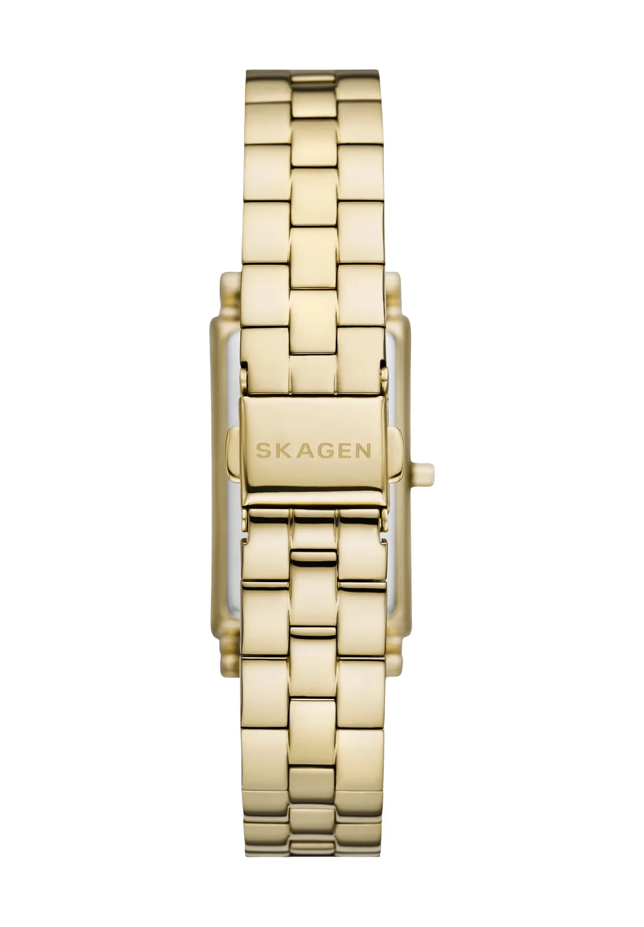 Minimalistische rechteckige Gliederarmbanduhr