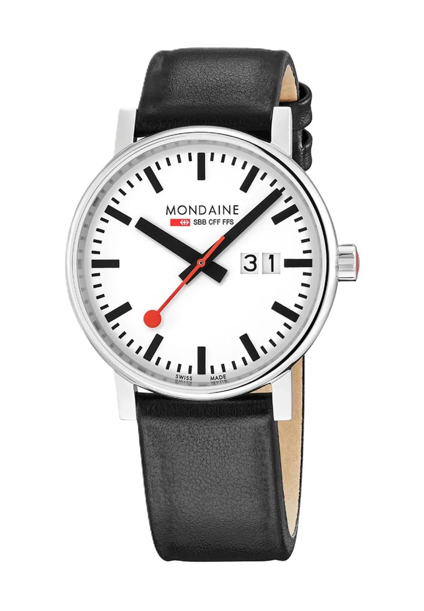 Ikonische Schweizer Bahnhofs-Armbanduhr