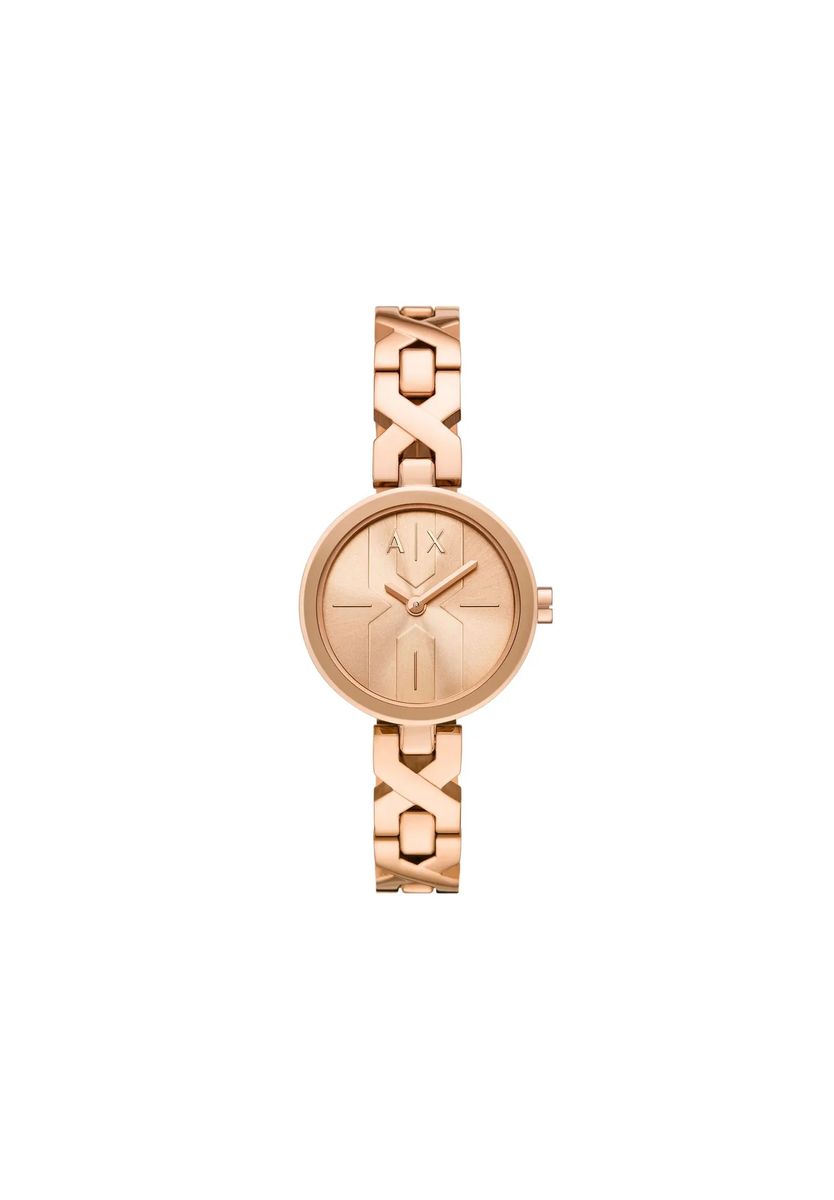 Minimalistische Roségolduhr mit Schmuckarmband
