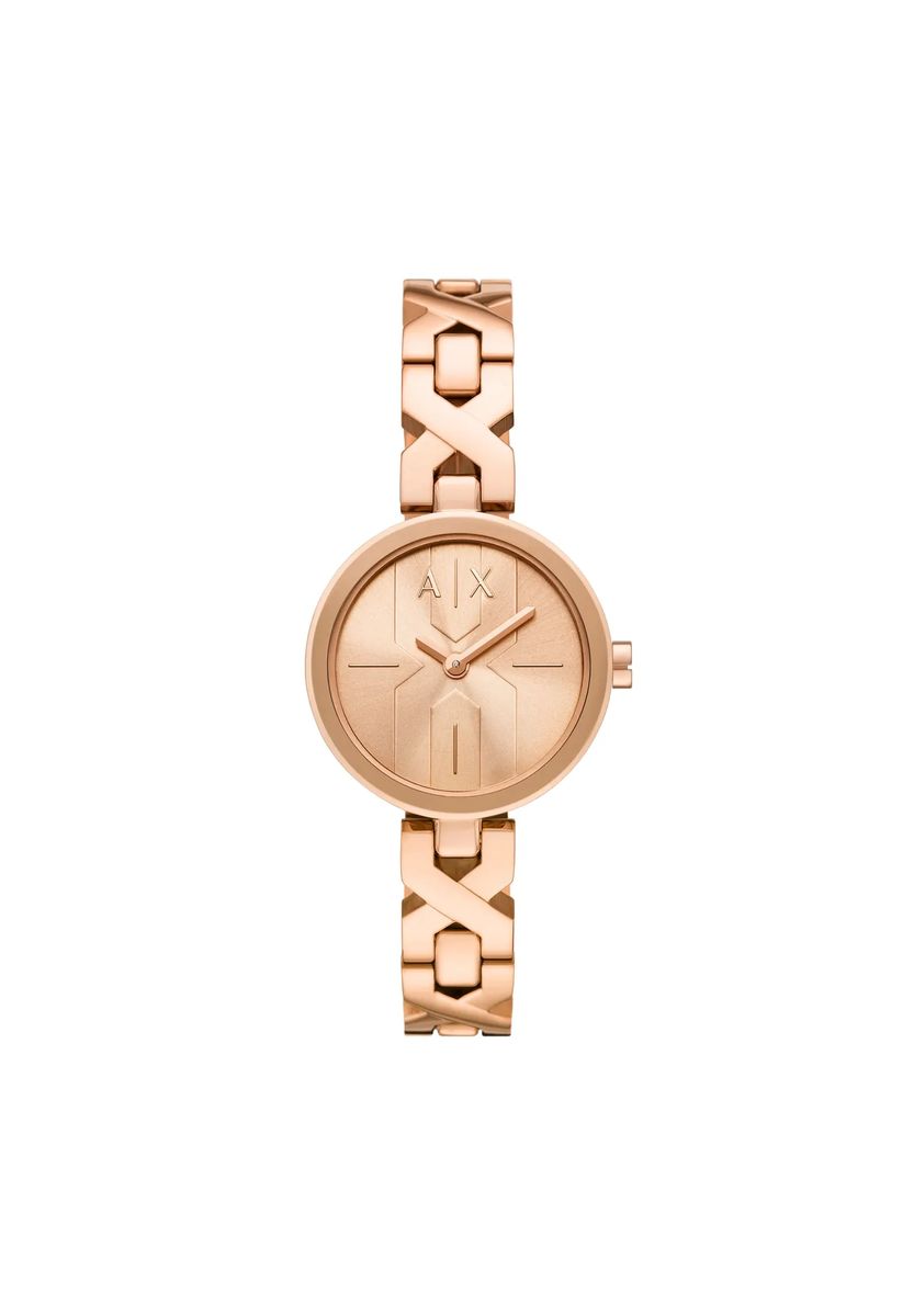 Minimalistische Roségolduhr mit Schmuckarmband