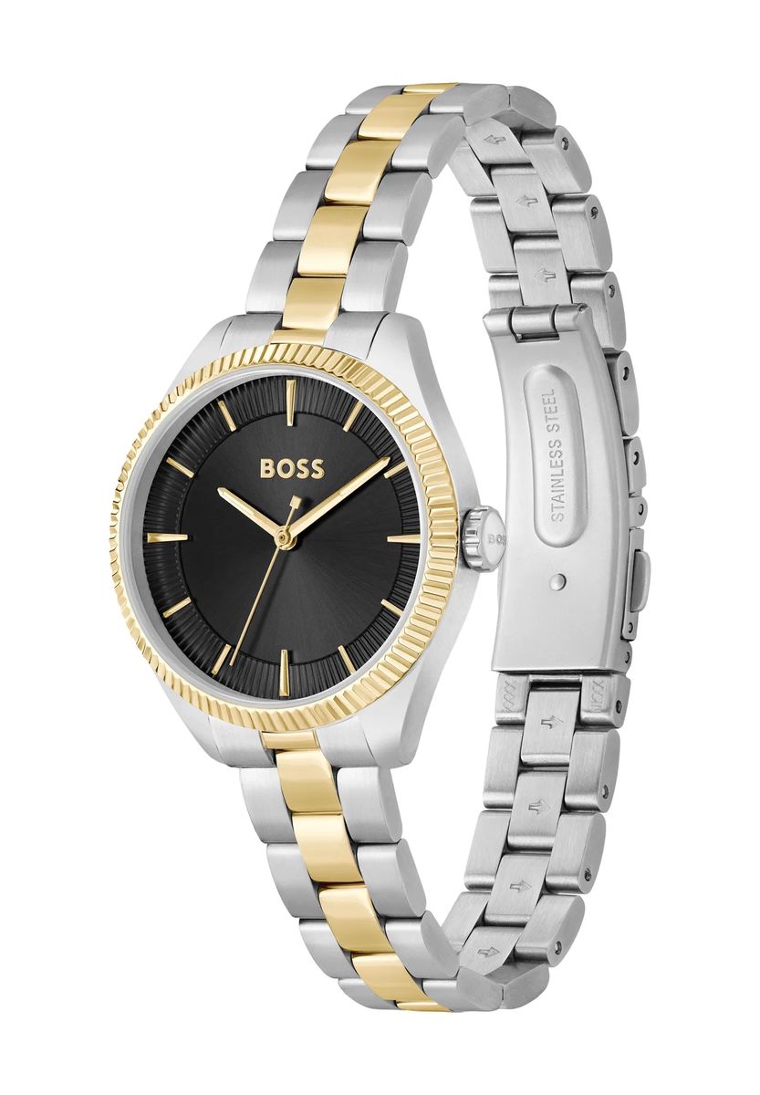Bicolor Armbanduhr aus Edelstahl