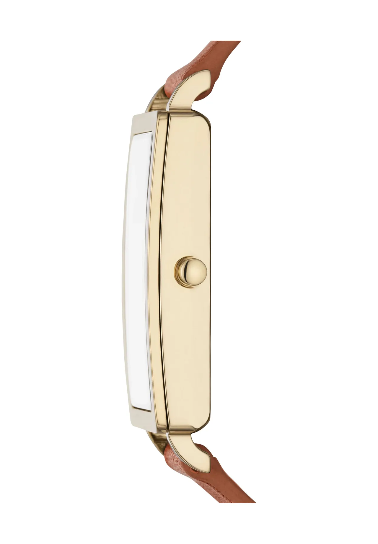 Elegante rechteckige Armbanduhr mit Lederband