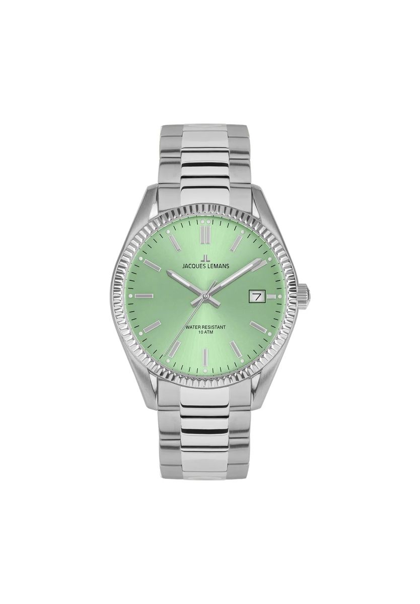 Elegante Armbanduhr mit geriffelter Lünette