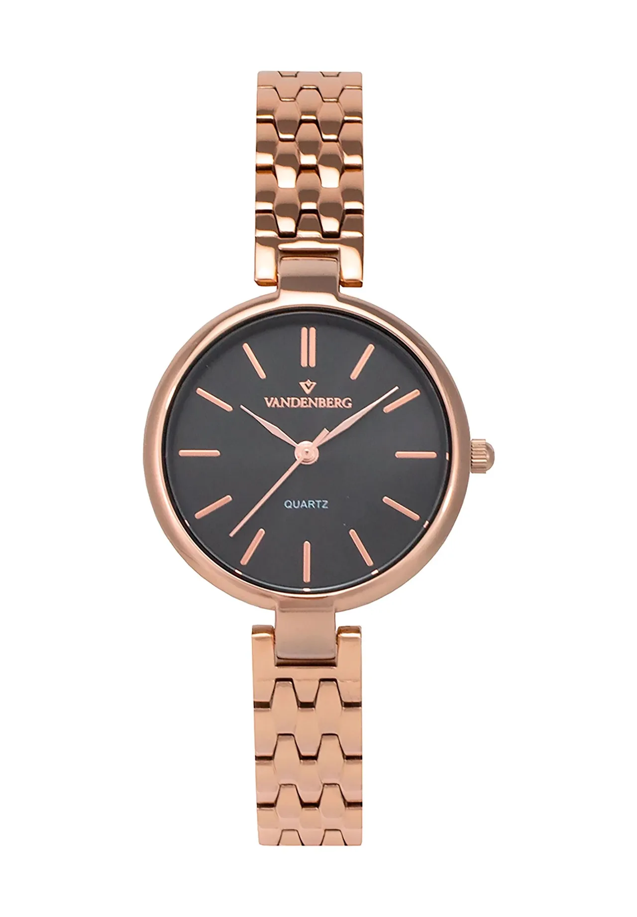 Minimalistische Analoguhr mit Gliederarmband