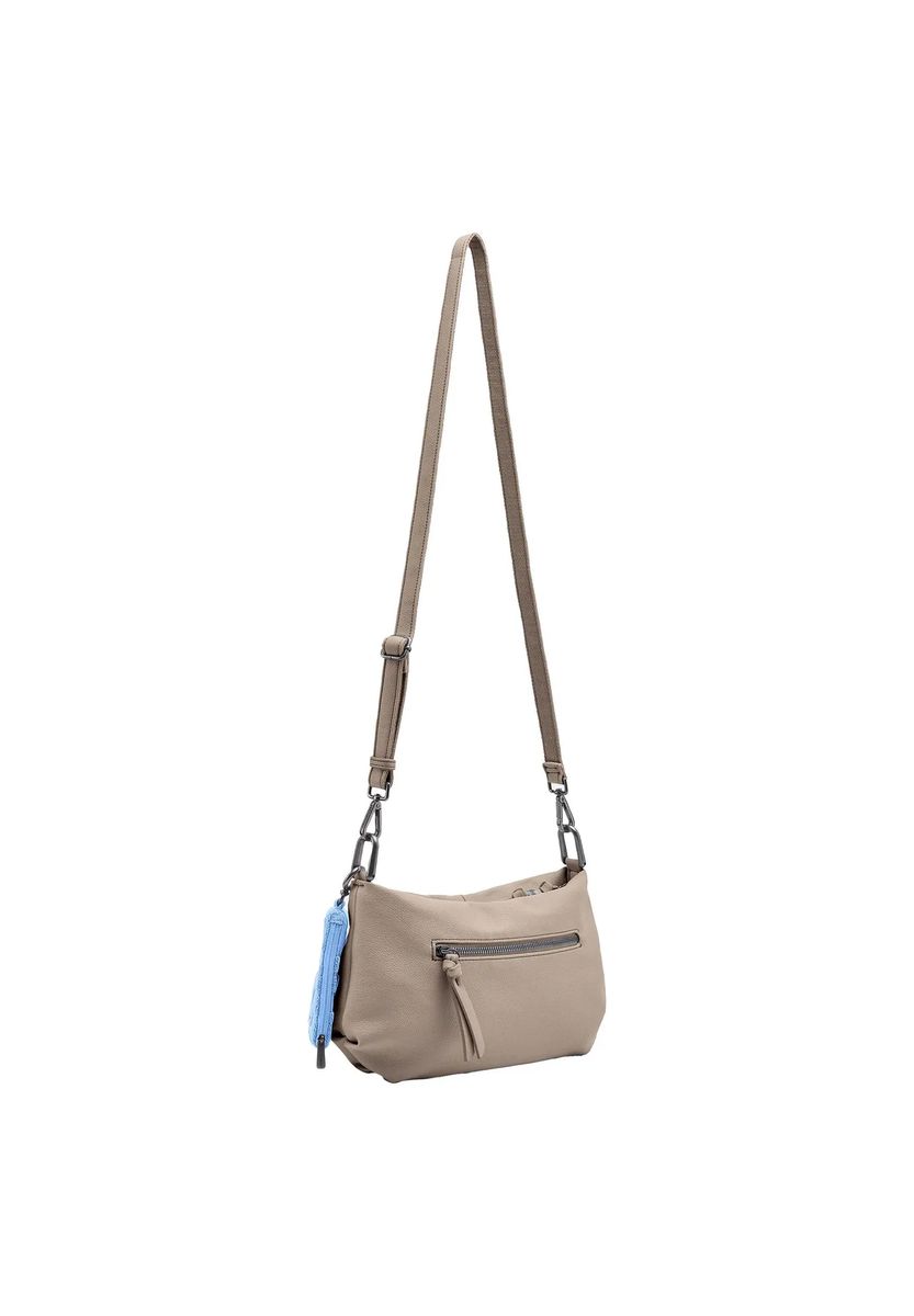 Genarbte Hobo-Tasche mit Anhänger