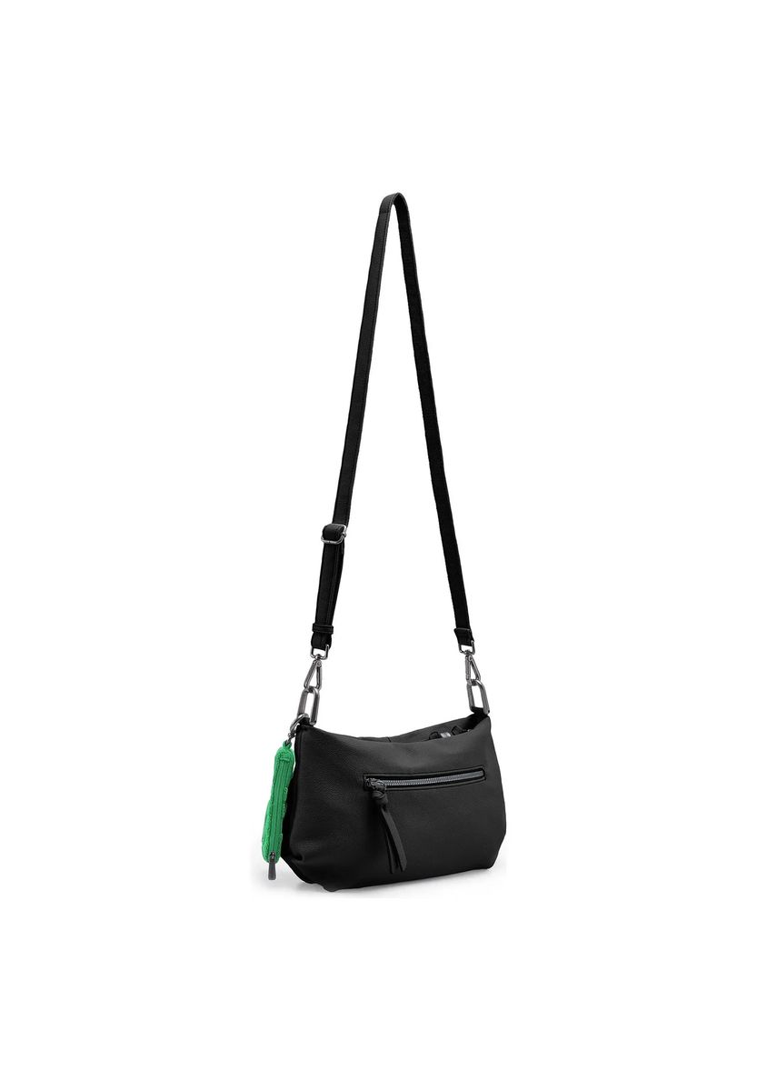 Leder-Schultertasche mit kleinem Anhänger
