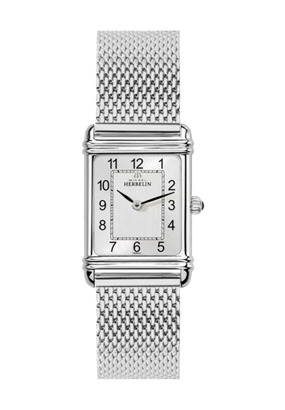 Elegante rechteckige Milanaise-Armband Uhr
